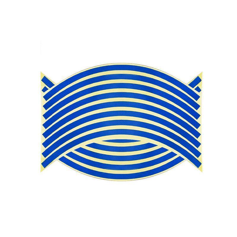 18inch Reflective Rim Tape Wheel Stripe Decal Trim Sticker For Car Motorcycle - Reflecstive 7-Colour