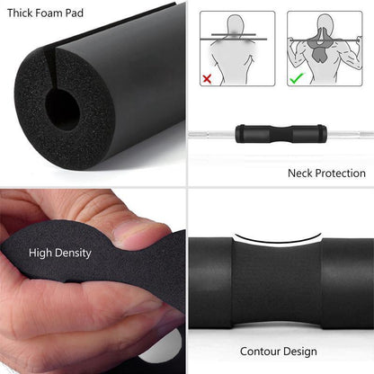 Squat Pad Barbell for Squats Lunges Hip Thrusts Neck Shoulder Protective Support - Pink