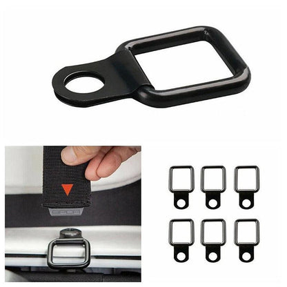 6PCS Black Heavy Duty Fixing Point Anchor Eye Tie Down Lashing Loop D-Ring Hook