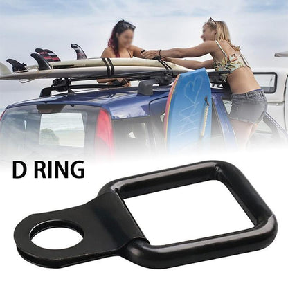 6PCS Black Heavy Duty Fixing Point Anchor Eye Tie Down Lashing Loop D-Ring Hook