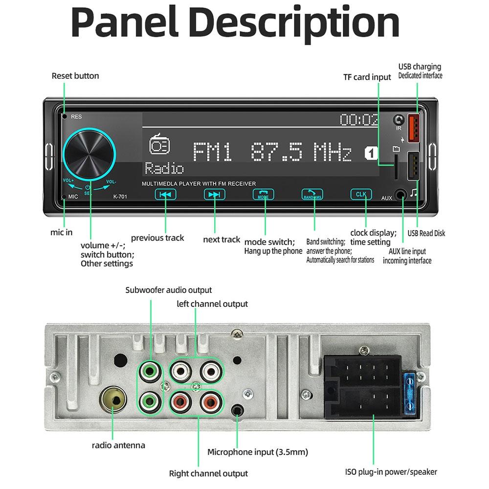 2.5D Touch Car Mp3 Player - Bluetooth Radio Find Car