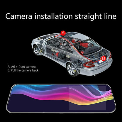 Hd Dual Record Lens Car Rear View Mirror with 5 Screen - A6 Driving Recorder