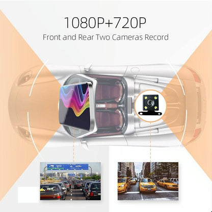 Hd Dual Record Lens Car Rear View Mirror with 5 Screen - A6 Driving Recorder