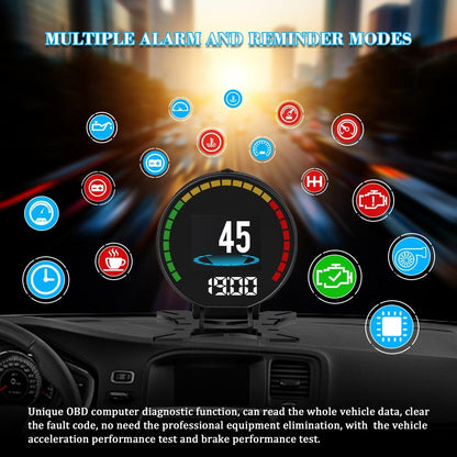 Car Hud Head Up Display Water Temp Speed Voltage