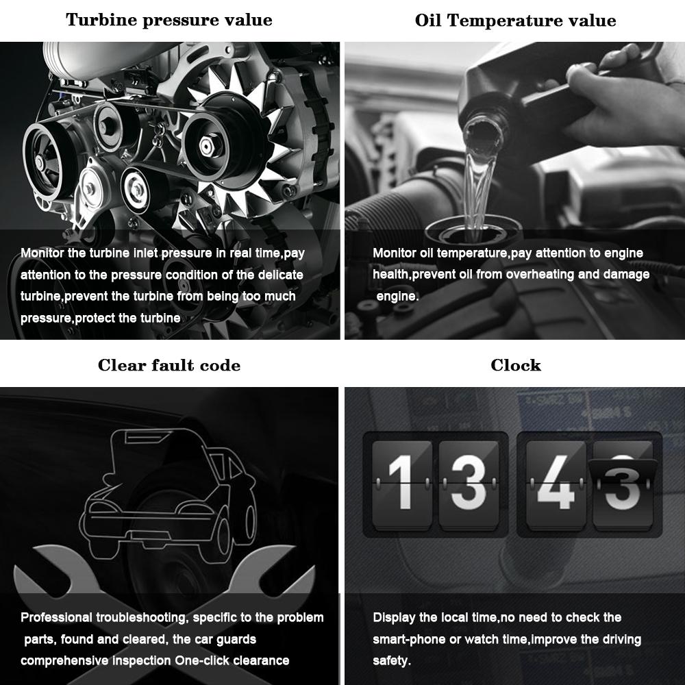 Car Hud Head Up Display Water Temp Speed Voltage