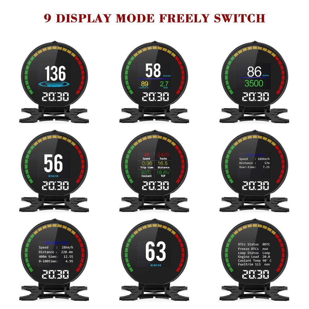 Car Hud Head Up Display Water Temp Speed Voltage