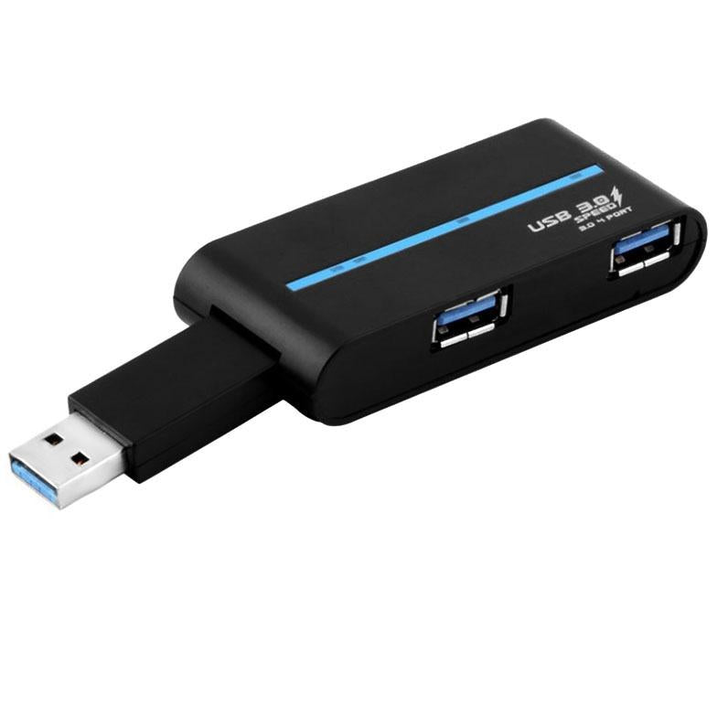 4-Port Usb Hub With 180° Rotation Black