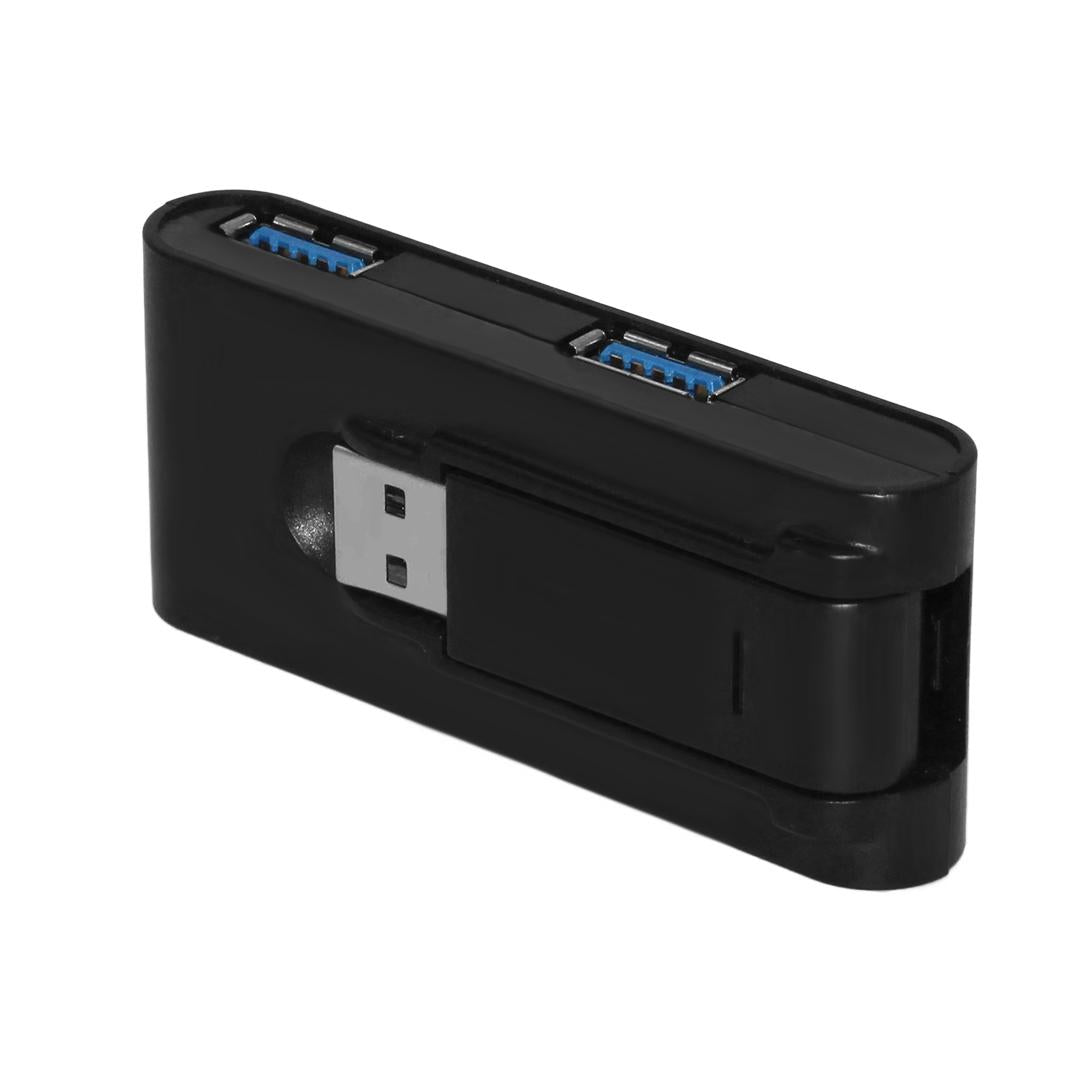 4-Port Usb Hub With 180° Rotation Black