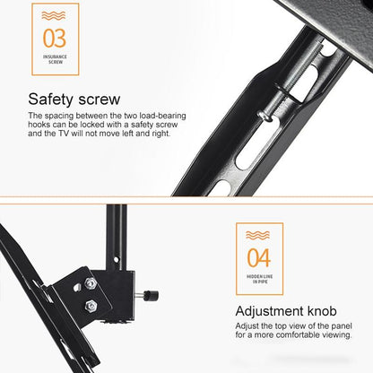 Adjustable Single Screen Tv Wall / Ceiling Mount - 32-65 Inch 0.5-2m Range