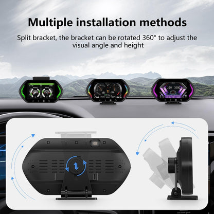 4.5 Inch Hd Obd Lcd Car Gps Slope Meter Hud Display