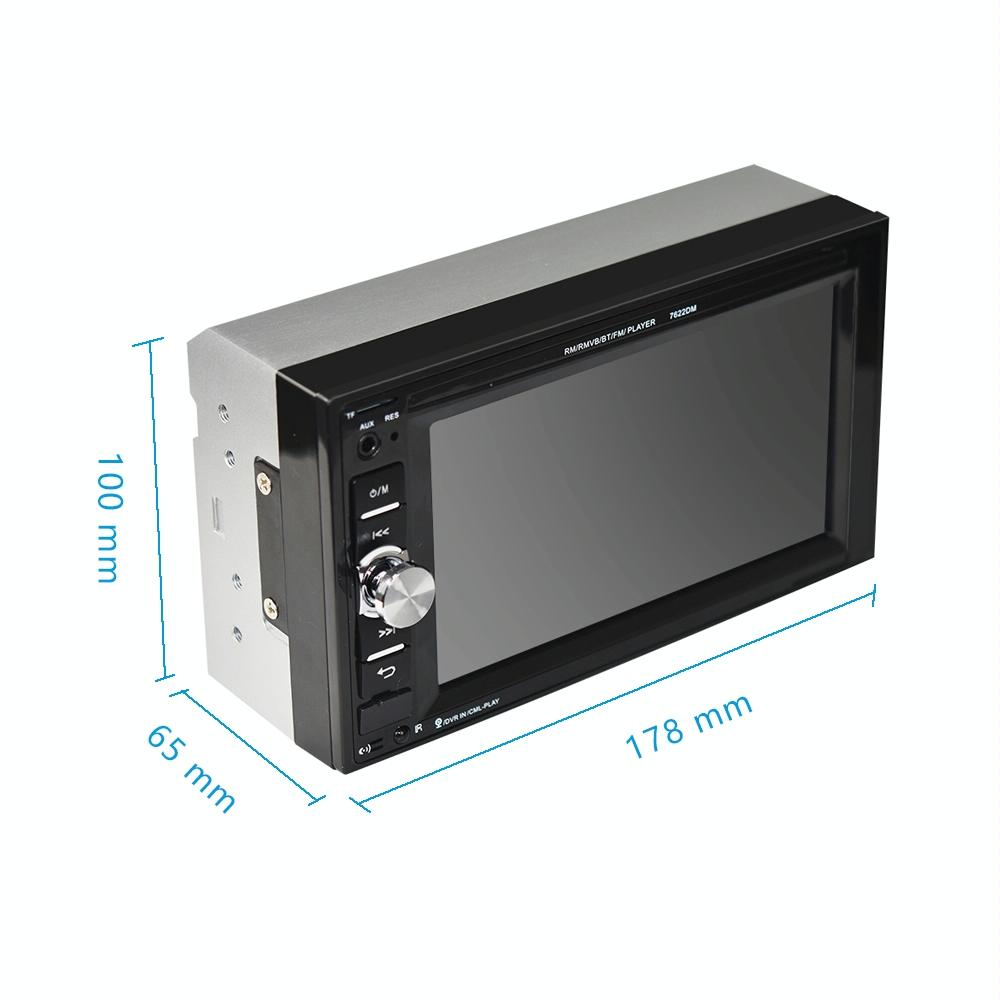 6.2 Inch Car Dual Din Hd Mp5 Player W / Bluetooth Fm Phone Link Tf Card & Remote