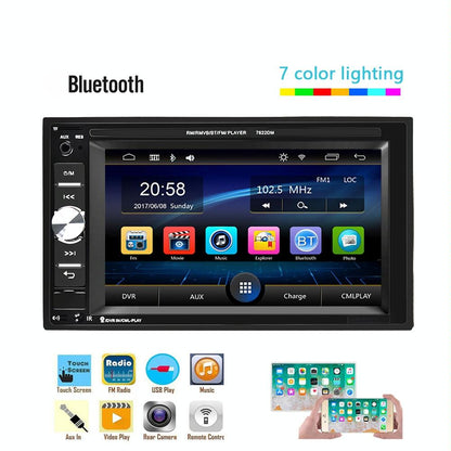 6.2 Inch Car Dual Din Hd Mp5 Player W / Bluetooth Fm Phone Link Tf Card & Remote