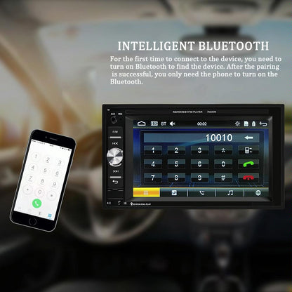 6.2 Inch Car Dual Din Hd Mp5 Player W / Bluetooth Fm Phone Link Tf Card & Remote