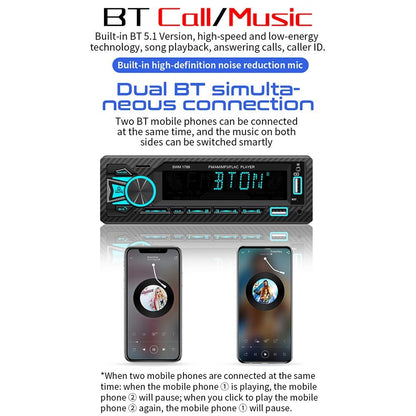 Bluetooth Car Radio Receiver With Remote Control - Mp3 Player 5.1