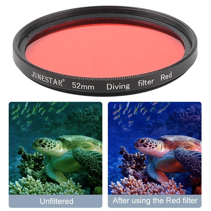 52mm Lens Filter Kit for Gopro Hero 7 / 6 / 5 with Adapter and Cap