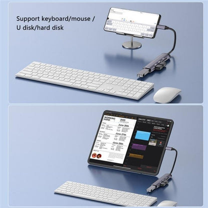 Type-C Usb Hub With Usb2.0X2 Usb3.0 And Tf / Sd Card Slots