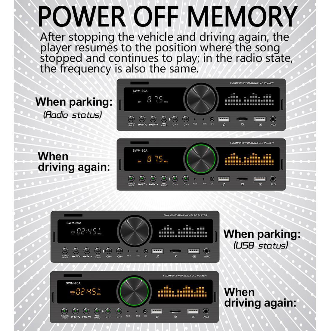 12V Car Mp3 With Fm / Am Bluetooth & Voice Assistant
