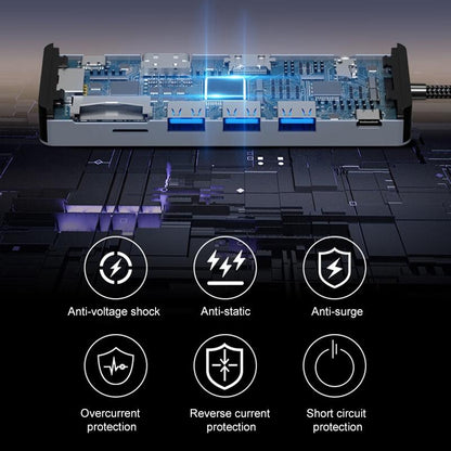 11-In-1 Type-C Docking Station With Usb Pd Sd / Tf Rj45 Vga Hdtv 3.5Mm