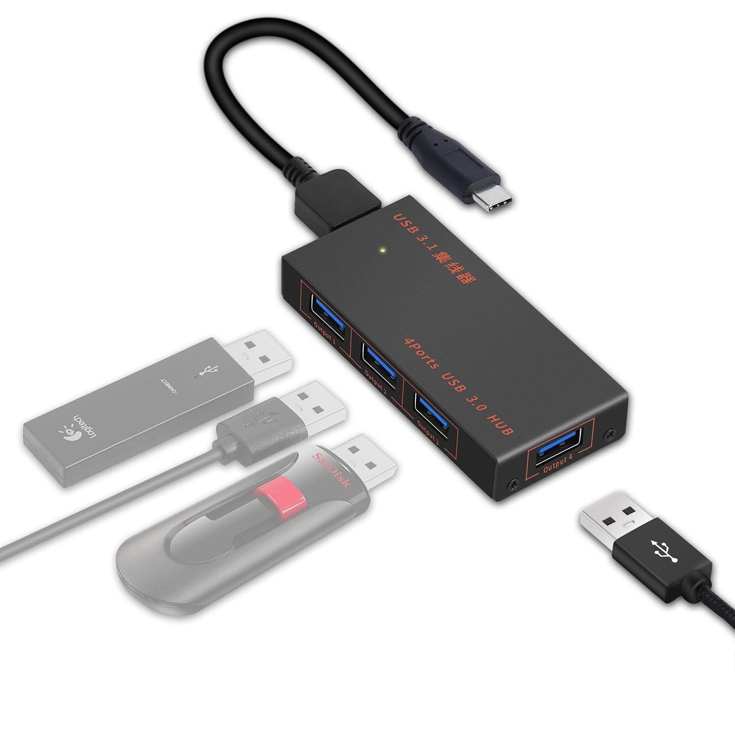 4-In-1 Usb 3.0 Multi-Function Hub Converter