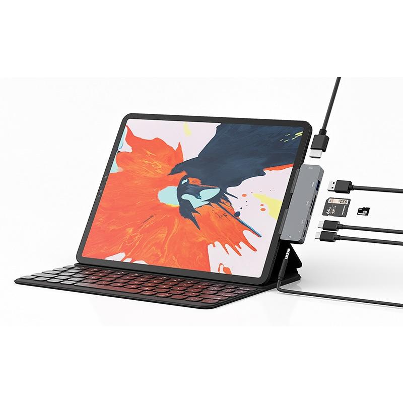 7-In-1 Docking Station For Ipad Pro Hdmi 4K Audio Sd / Tf Usb 3.0 Usb-C Pd