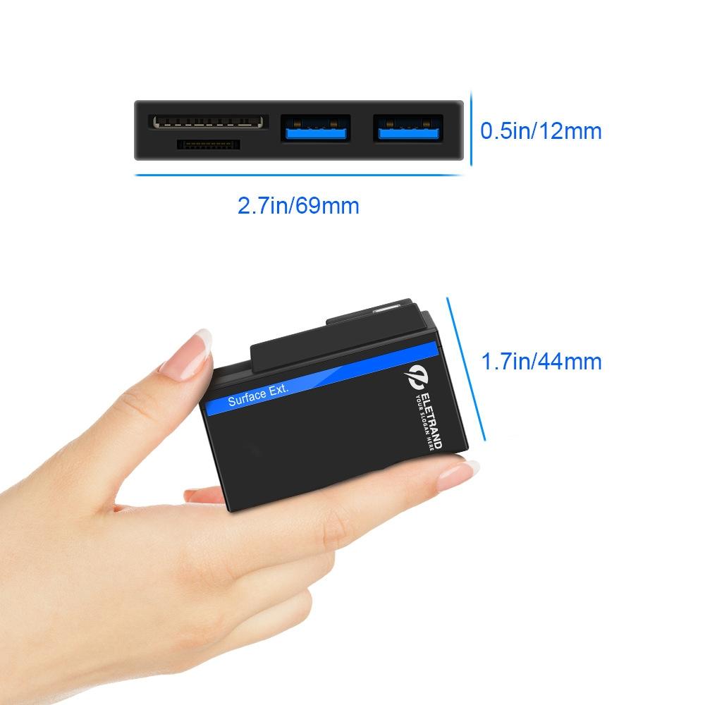 2-In-1 Usb Hub For Microsoft Surface Go