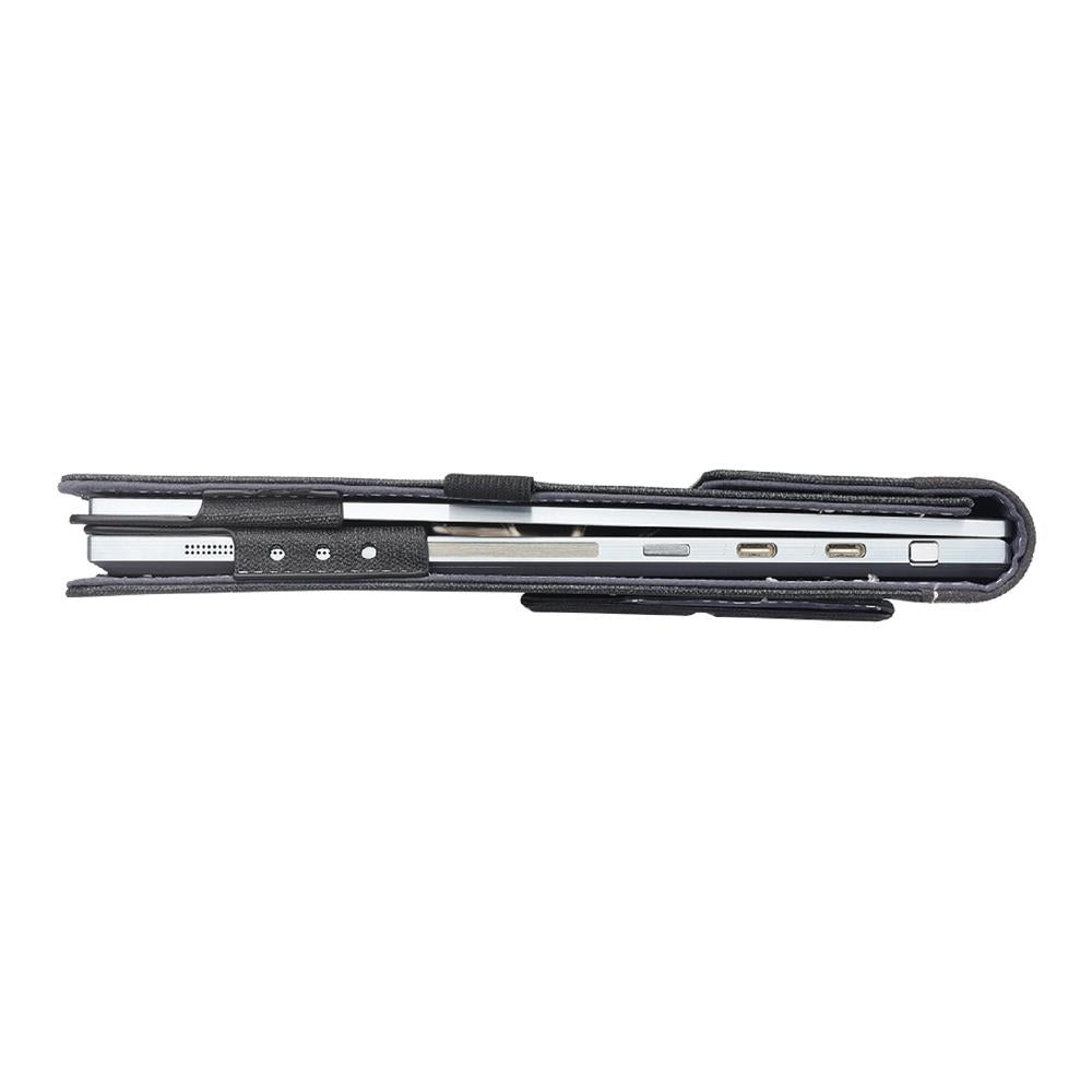 13.3 Inch Multifunctional Leather Laptop Case With Stand - Black