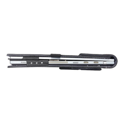 13.3 Inch Multifunctional Leather Laptop Case With Stand - Black