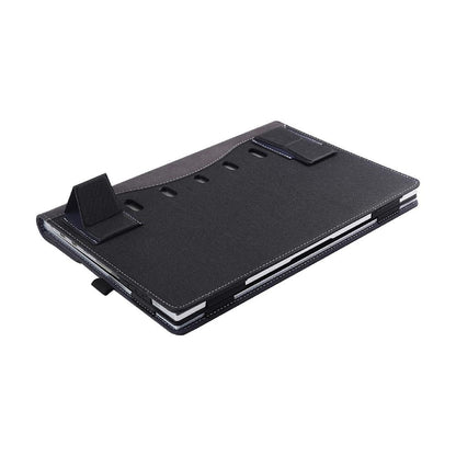 13.3 Inch Multifunctional Leather Laptop Case With Stand - Black