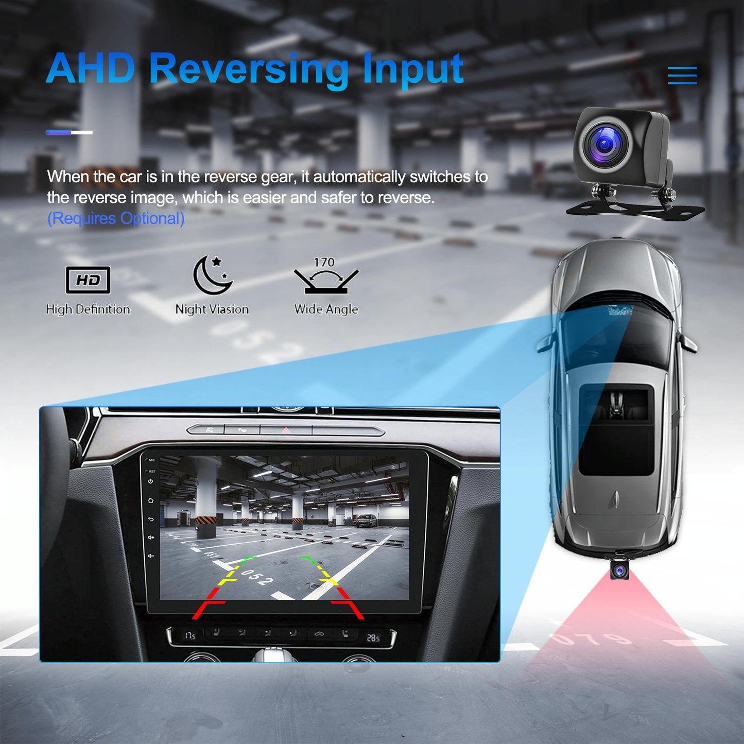 9 Inch Car Android Navigation Screen With Carplay - 2 + 64G