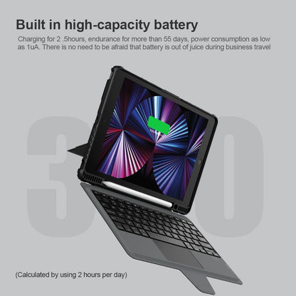 6-Row Keyboard Case For Ipad 10.2 2019 / 2020 / 2021 With Bumper Combo