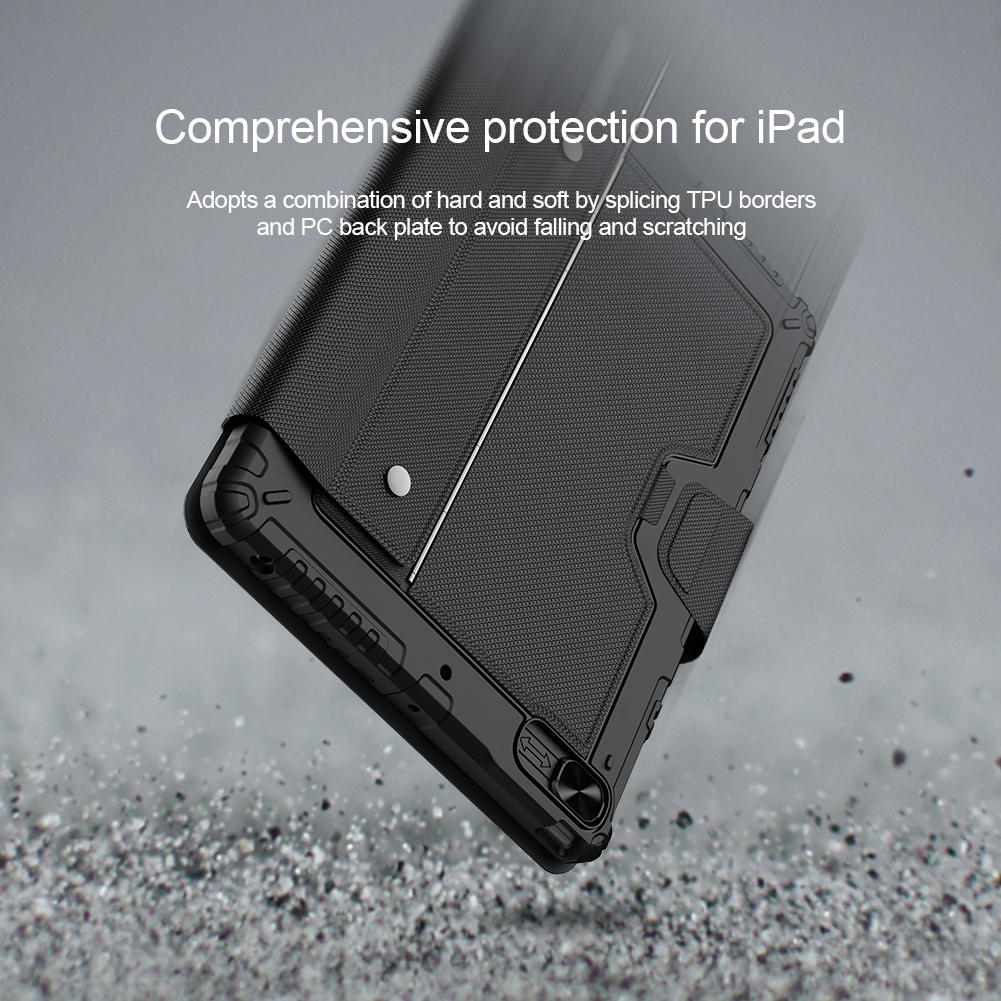 6-Row Keyboard Case For Ipad 10.2 2019 / 2020 / 2021 With Bumper Combo