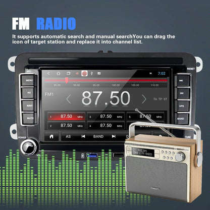 7 Inch Android 10.0 Car Multimedia Player Navigation Bluetooth Reversing Integrated - 1 + 16G