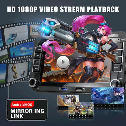 7 Inch Android 10.0 Car Multimedia Player Navigation Bluetooth Reversing Integrated - 1 + 16G
