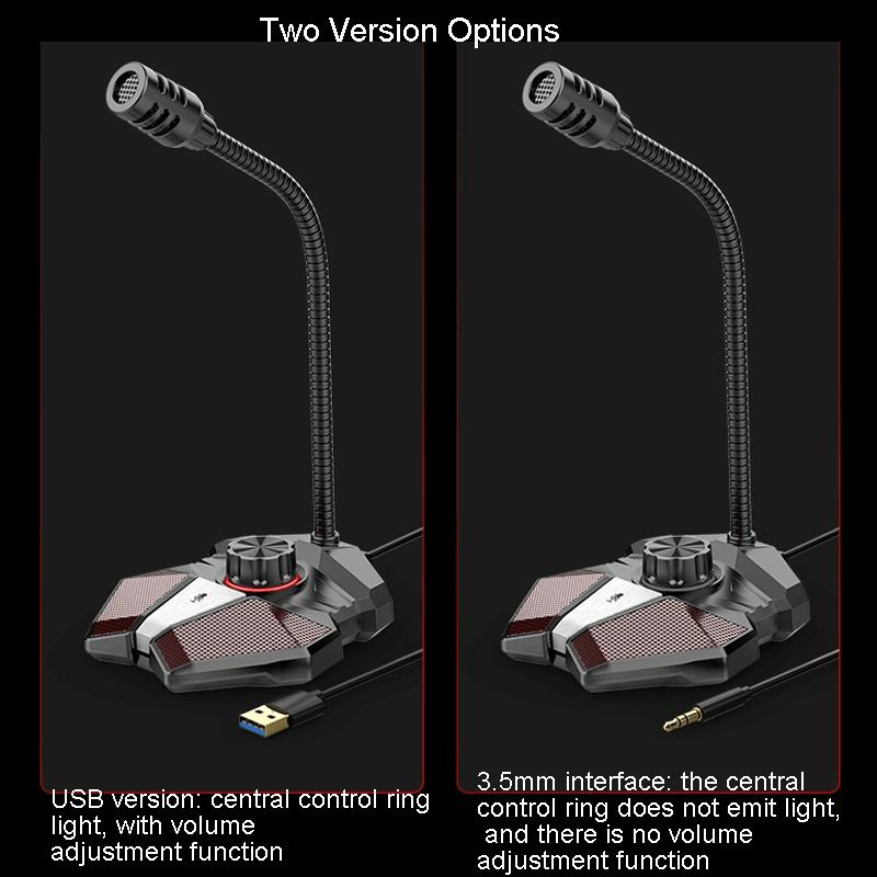 Flexible Gaming Mic With Built-In Sound Card - Jk Omni-Directional - 3.5Mm