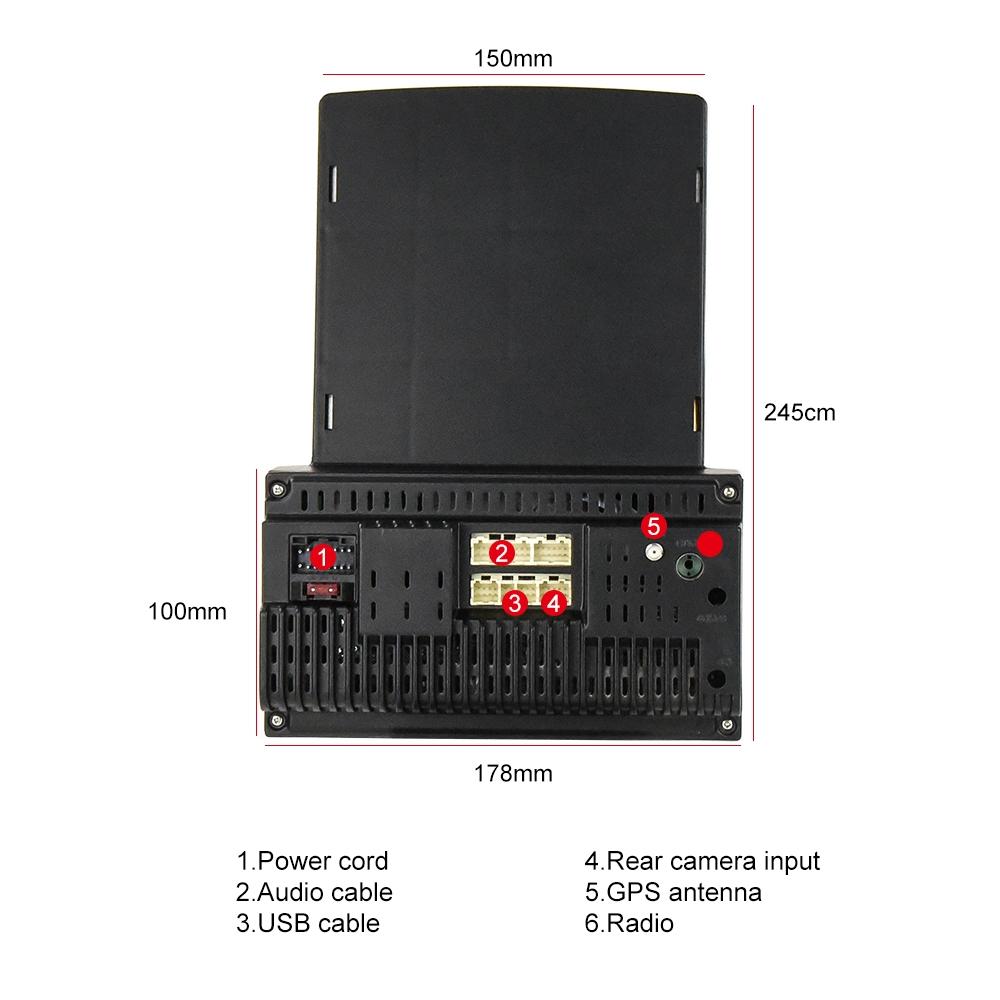9.7 Inch Vertical Screen Android Car Mp5 Player With Hd 2.5D Glass - Navigation All-In-One