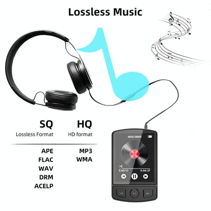 1.8 Inch Color Screen Mp3 / Mp4 Bluetooth Walkman With Back Clip - No Memory Card