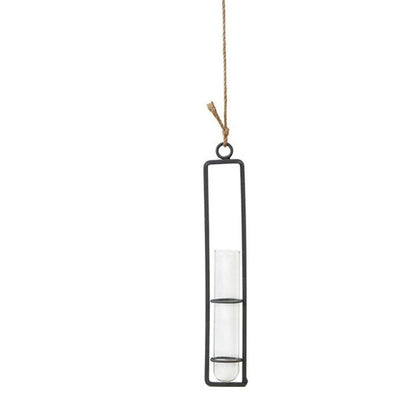 Charming Iron Art Glass Wall Hanging for Home Gardening - Small Size