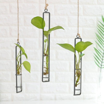 Charming Iron Art Glass Wall Hanging for Home Gardening - Small Size