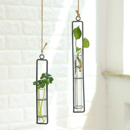 Charming Iron Art Glass Wall Hanging for Home Gardening - Small Size