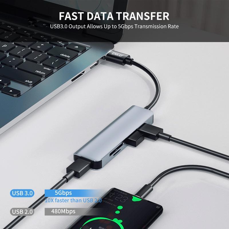5-In-1 Usb 3.0 Docking Station With Sd / Tf Card Reader