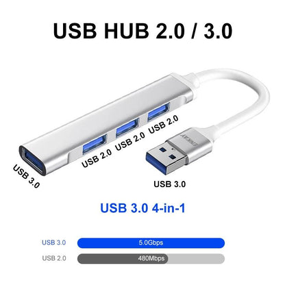 4-Port Usb 3.0 Splitter Hub Adapter