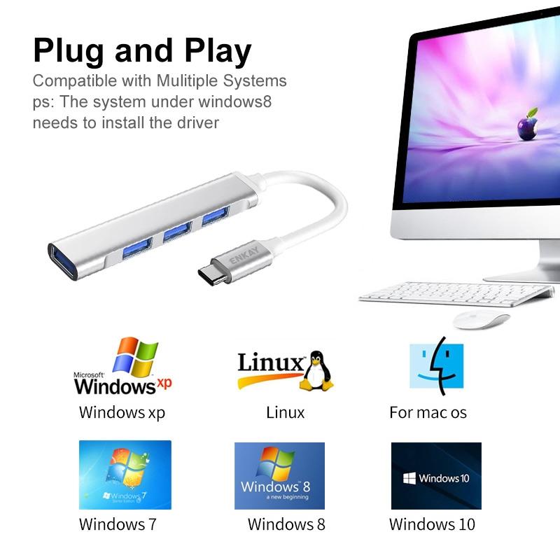 4-Port Usb 3.0 Splitter Hub Adapter