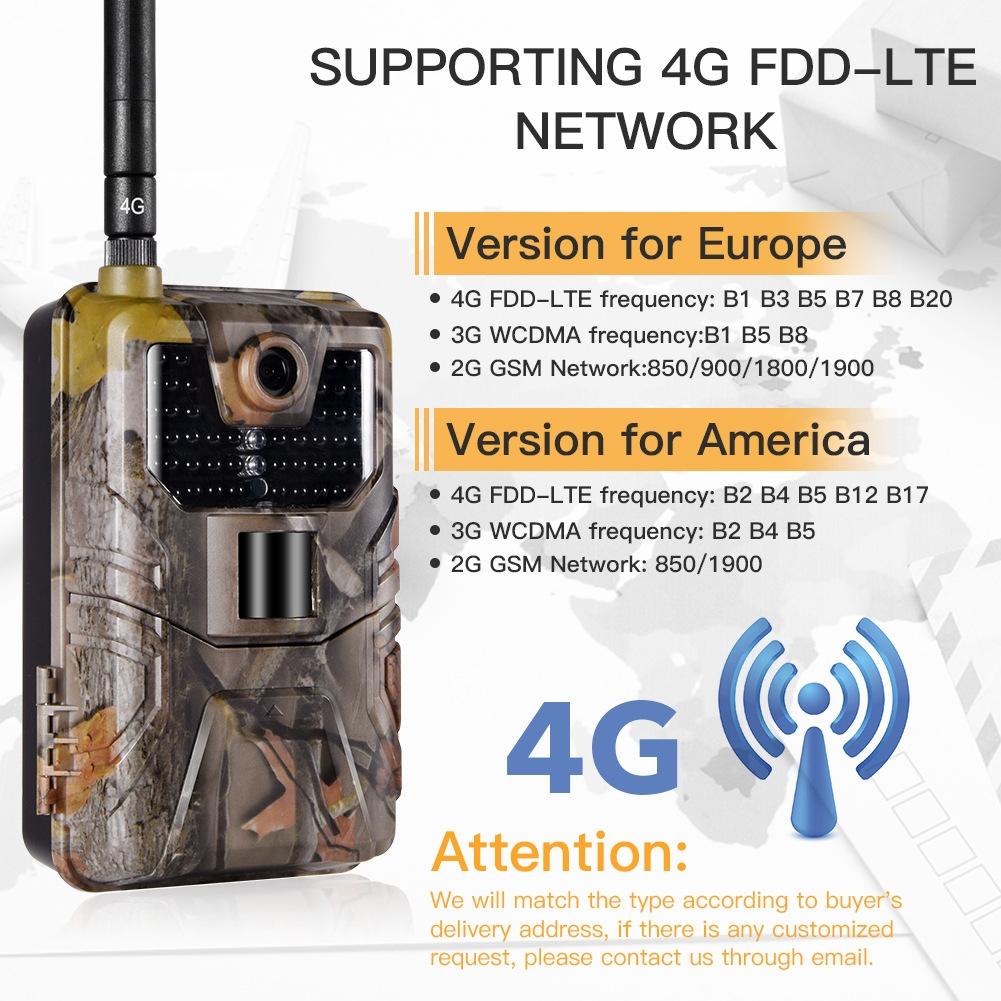 20Mp 2K Wildlife Hunting Trail Camera With Night Vision And 4G Cellular Surveillance