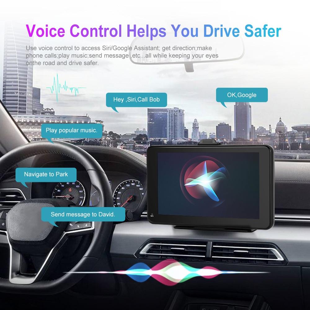 7 Inch Hd Smart Screen Carplay Android Auto 16G Memory Card