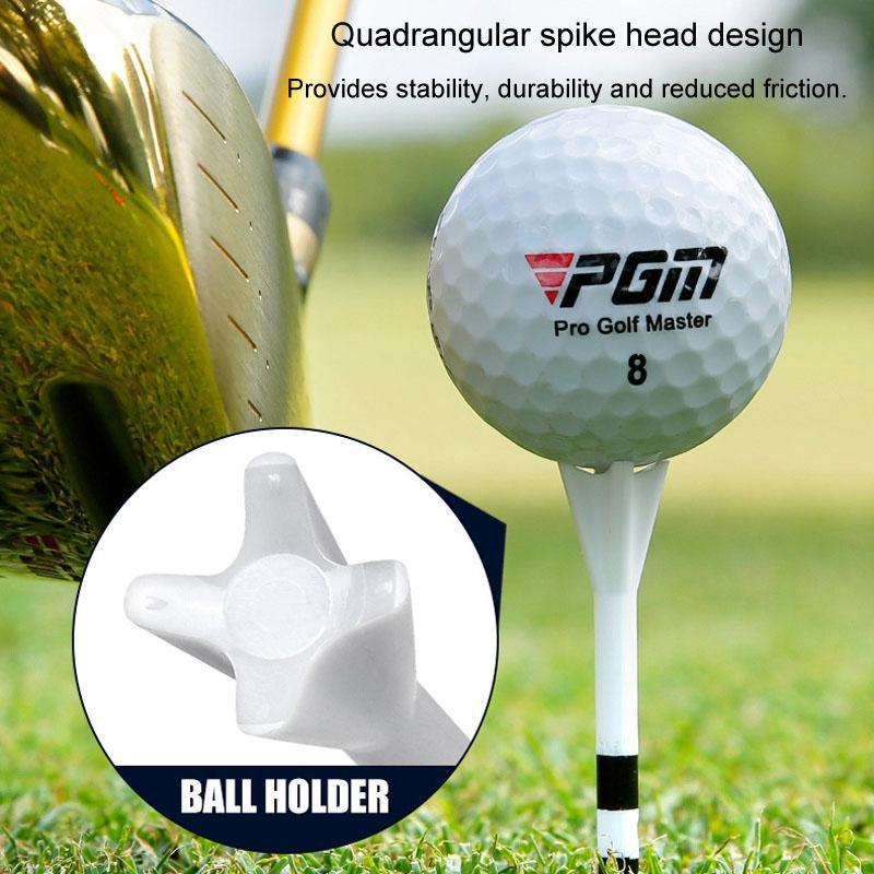 30-pack Golf Ball Tees with Limit Scale Line - Green 83mm - Qt027-White