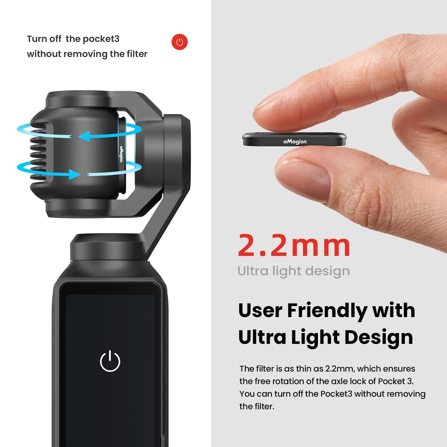 Double-sided Coated Filters for Dji Pocket 3 with Protective Goggles and Cpl Style - Cpl