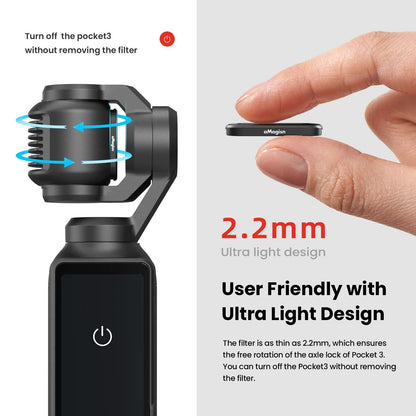Double-sided Coated Filters for Dji Pocket 3 with Protective Goggles and Cpl Style - Cpl