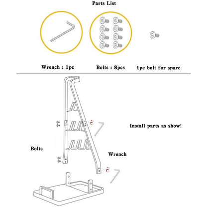 Universal Non-punch Vacuum Cleaner Floor Storage Bracket for Dyson - Black