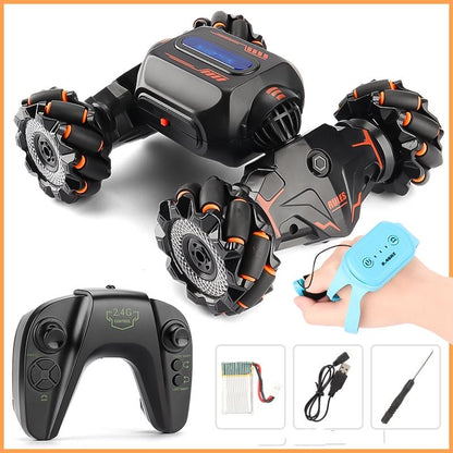 Twist Stunt Car with 2.4g Remote Control - Dual Control - Orange / Green