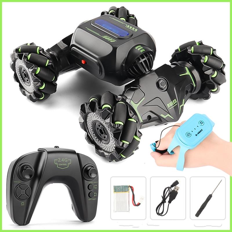 Twist Stunt Car with 2.4g Remote Control - Dual Control - Orange / Green